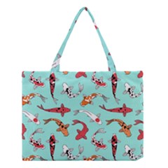 Pattern-with-koi-fishes Medium Tote Bag by uniart180623