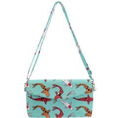 Pattern-with-koi-fishes Removable Strap Clutch Bag by uniart180623