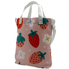 Strawberry-seamless-pattern Canvas Messenger Bag by uniart180623