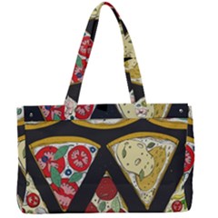 Vector-seamless-pattern-with-italian-pizza-top-view Canvas Work Bag by uniart180623