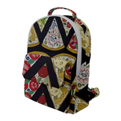 Vector-seamless-pattern-with-italian-pizza-top-view Flap Pocket Backpack (large) by uniart180623