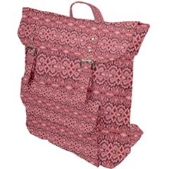 Pink-art-with-abstract-seamless-flaming-pattern Buckle Up Backpack by uniart180623