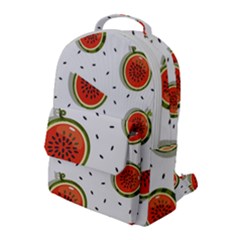 Seamless-background-pattern-with-watermelon-slices Flap Pocket Backpack (large) by uniart180623