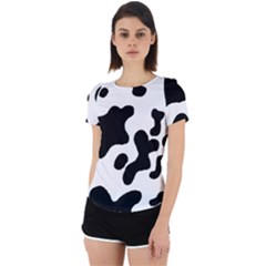 Cow Pattern Back Cut Out Sport Tee by uniart180623