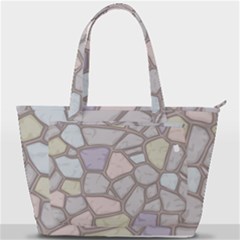 Cartoon-colored-stone-seamless-background-texture-pattern Back Pocket Shoulder Bag  by uniart180623