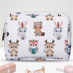 Cute-cartoon-boho-animals-seamless-pattern Make Up Pouch (medium) by uniart180623