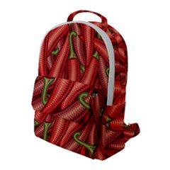 Seamless-chili-pepper-pattern Flap Pocket Backpack (large) by uniart180623