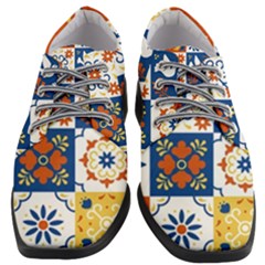 Mexican-talavera-pattern-ceramic-tiles-with-flower-leaves-bird-ornaments-traditional-majolica-style- Women Heeled Oxford Shoes by uniart180623