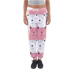 Cute Seamless Pattern With Cats Women s Jogger Sweatpants by uniart180623