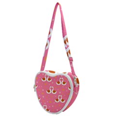 Swan-pattern-elegant-style Heart Shoulder Bag by uniart180623