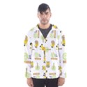 Vector-pattern-with-cute-giraffe-cartoon Men s Hooded Windbreaker View1