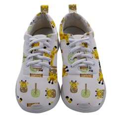 Vector-pattern-with-cute-giraffe-cartoon Women Athletic Shoes by uniart180623