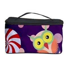 Owl-pattern-background Cosmetic Storage Case by uniart180623