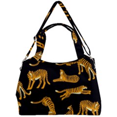 Seamless-exotic-pattern-with-tigers Double Compartment Shoulder Bag by uniart180623