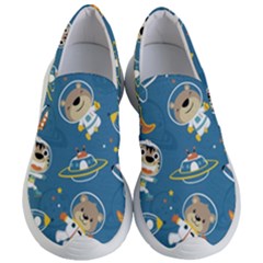 Seamless-pattern-funny-astronaut-outer-space-transportation Women s Lightweight Slip Ons by uniart180623