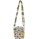 Background-with-owls-leaves-pattern Shoulder Strap Belt Bag View3