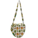 Background-with-owls-leaves-pattern Heart Shoulder Bag View2