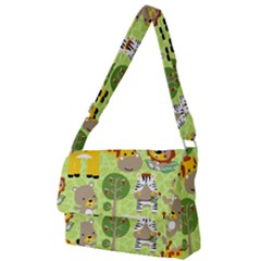 Funny-animals-cartoon Full Print Messenger Bag (l) by uniart180623