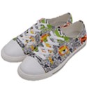 Seamless-pattern-with-wildlife-cartoon Men s Low Top Canvas Sneakers View2