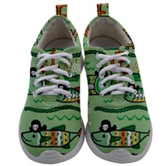 Seamless-pattern-fishes-pirates-cartoon Mens Athletic Shoes by uniart180623