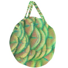 Beautiful-peacock Giant Round Zipper Tote by uniart180623