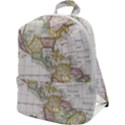 Vintage Map Of The Americas Zip Up Backpack View1