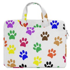 Pawprints-paw-prints-paw-animal Macbook Pro 16  Double Pocket Laptop Bag  by uniart180623