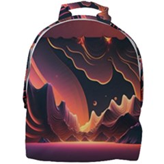 Fire Flame Burn Hot Heat Light Burning Orange Mini Full Print Backpack by uniart180623