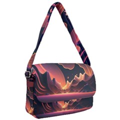 Fire Flame Burn Hot Heat Light Burning Orange Courier Bag by uniart180623