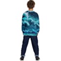 Thunderstorm Tsunami Tidal Wave Ocean Waves Sea Kids  Long Sleeve Jersey View4