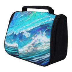 Tsunami Waves Ocean Sea Nautical Nature Water Painting Full Print Travel Pouch (small) by uniart180623