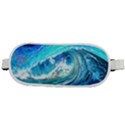 Tsunami Waves Ocean Sea Nautical Nature Water Painting Rounded Waist Pouch View2