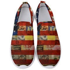 Usa Flag United States Men s Slip On Sneakers by uniart180623