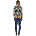 Cat Funny Colorful Pattern Women s One-Button 3/4 Sleeve Short Jacket View4