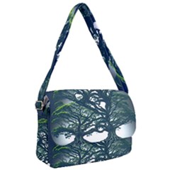 Tree Leaf Green Forest Wood Natural Nature Courier Bag by Ravend