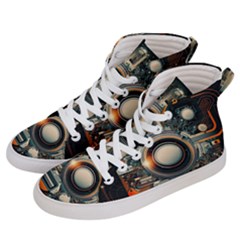 Technology Robot Internet Processor Men s Hi-top Skate Sneakers by Ravend