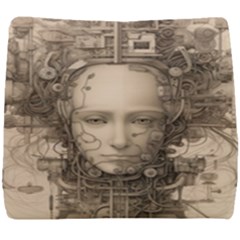 Cyborg Robot Future Drawing Poster Seat Cushion by Ravend