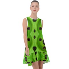 Abstract Geometric Modern Pattern Frill Swing Dress by dflcprintsclothing