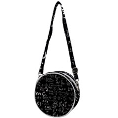 E=mc2 Text Science Albert Einstein Formula Mathematics Physics Crossbody Circle Bag by uniart180623