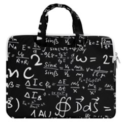 E=mc2 Text Science Albert Einstein Formula Mathematics Physics Macbook Pro 13  Double Pocket Laptop Bag by uniart180623