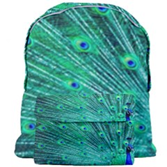 Green And Blue Peafowl Peacock Animal Color Brightly Colored Giant Full Print Backpack by uniart180623