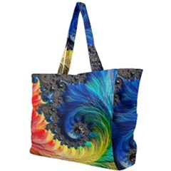 Colorful Digital Art Fractal Design Simple Shoulder Bag by uniart180623