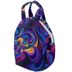 Colorful Waves Abstract Waves Curves Art Abstract Material Material Design Travel Backpack by uniart180623