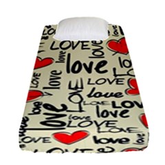 Love Abstract Background Textures Creative Grunge Fitted Sheet (single Size)