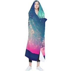 Tree Abstract Field Galaxy Night Nature Wearable Blanket by uniart180623