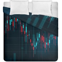 Flag Patterns On Forex Charts Duvet Cover Double Side (king Size) by uniart180623