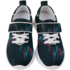 Flag Patterns On Forex Charts Kids  Velcro Strap Shoes by uniart180623