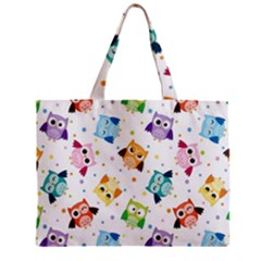 Owl Bird Zipper Mini Tote Bag by uniart180623