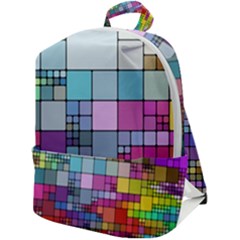 To Dye Abstract Visualization Zip Up Backpack by uniart180623