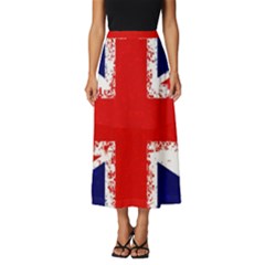 Union Jack London Flag Uk Classic Midi Chiffon Skirt by Celenk